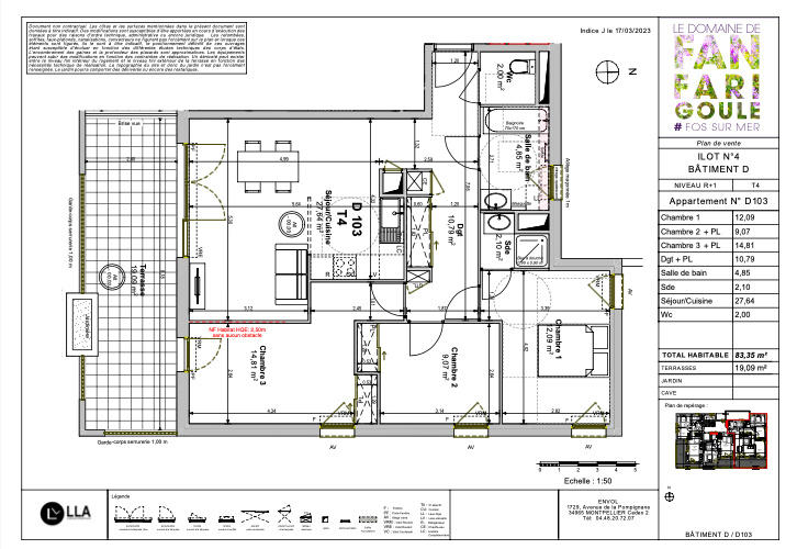 Appartement - 83 m² - 4 pièces
