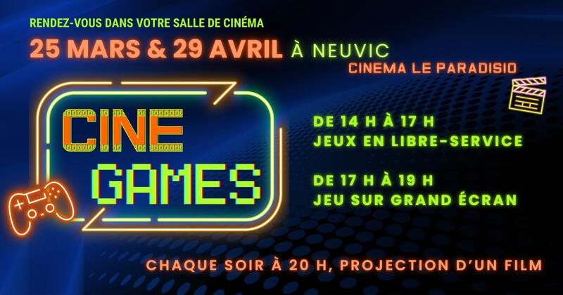 Festival Ciné Games au cinéma le Paradisio