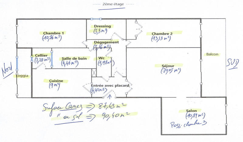 Appartement - 90 m² - 4 pièces