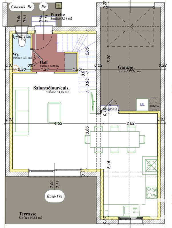 Maison - 85 m² - 4 pièces