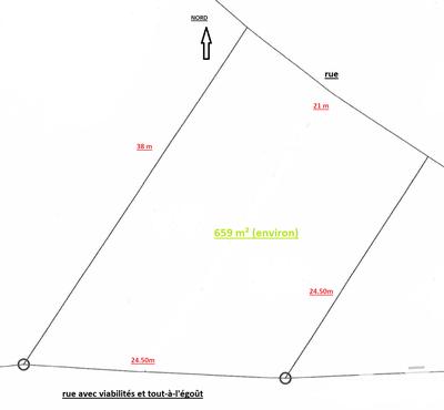Terrain - 659 m²