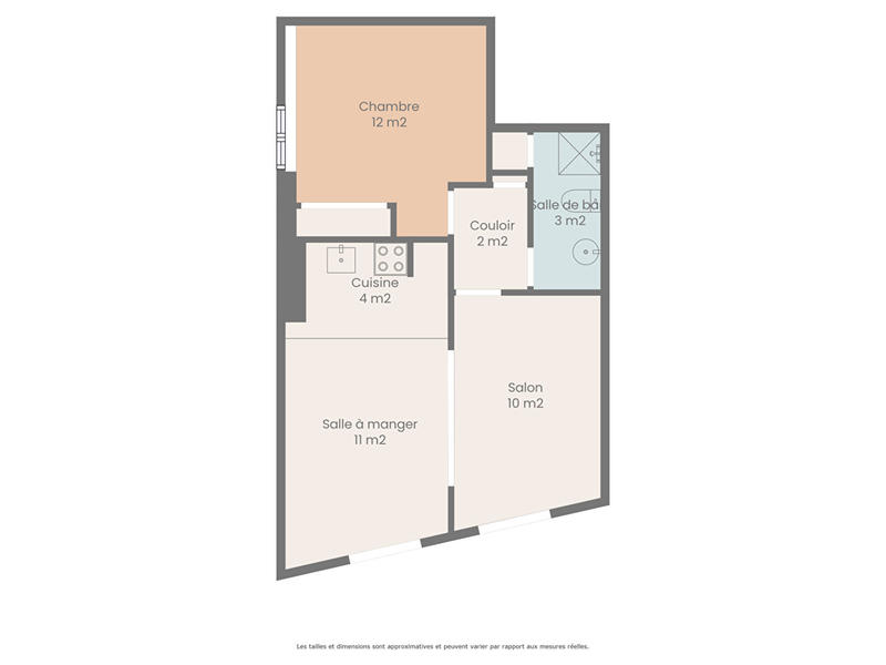 Appartement - 46 m² - 2 pièces