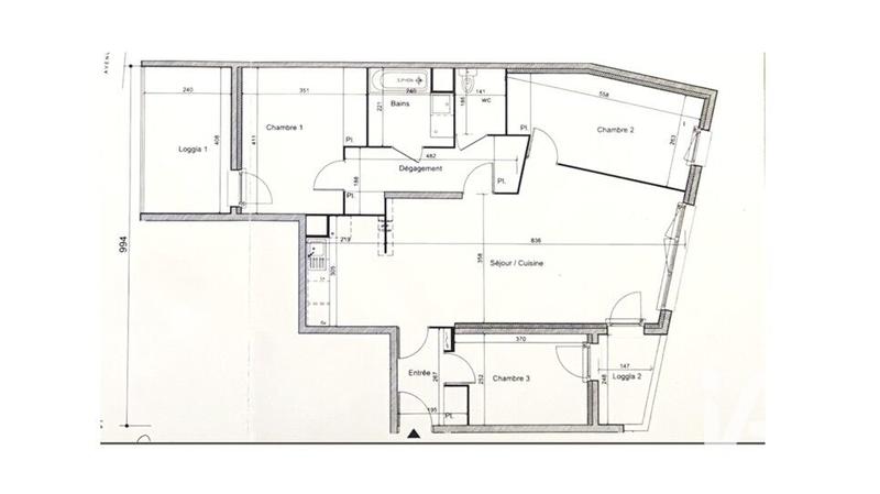 Appartement - 92 m² - 4 pièces