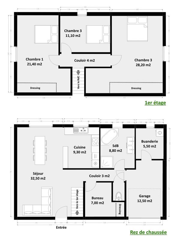 Maison - 110 m² - 6 pièces