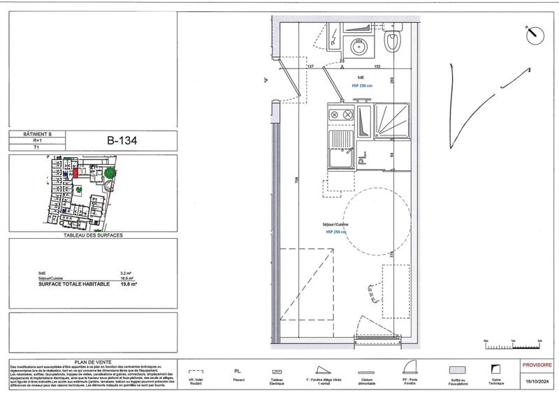 Appartement - 20 m² - 1 pièce