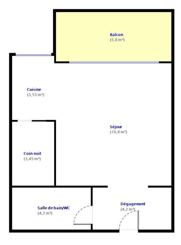 Studio - 32 m² - 1 pièce