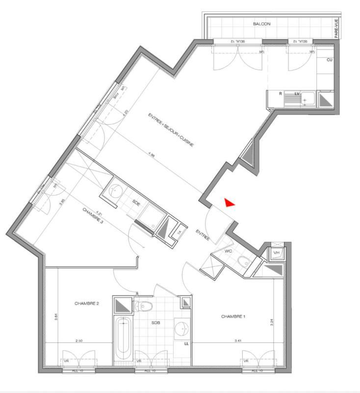 Appartement - 85 m² - 4 pièces