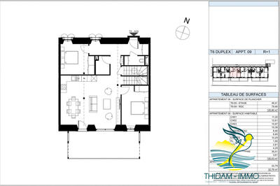 Duplex - 120 m² - 6 pièces
