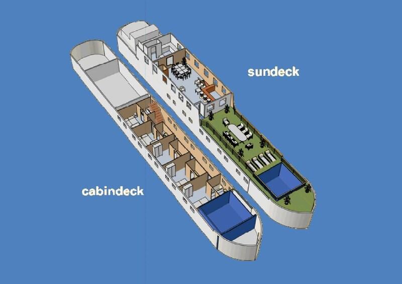Péniche - 172 m² - 7 pièces