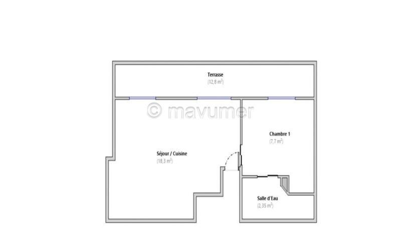 Appartement - 28 m² - 2 pièces