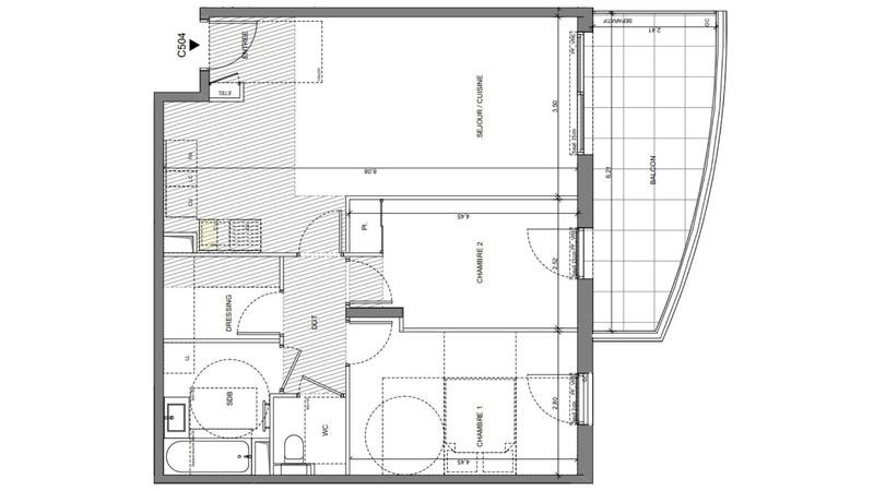 Appartement - 68 m² - 3 pièces
