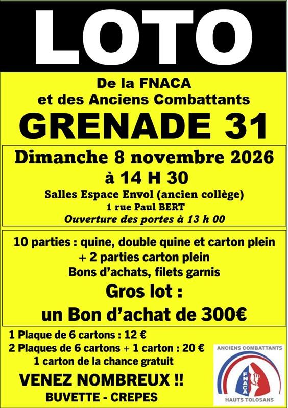 Loto de la Fnaca et Anciens Combattants
