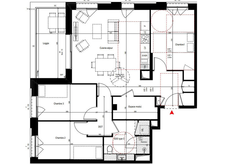 Appartement - 84 m² - 4 pièces