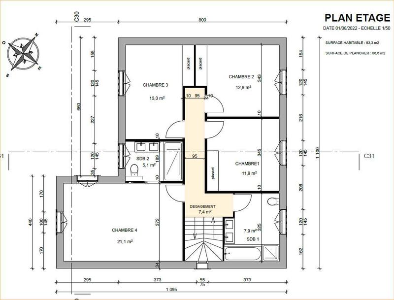 Maison - 182 m² - 8 pièces