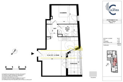 Appartement - 48 m² - 2 pièces