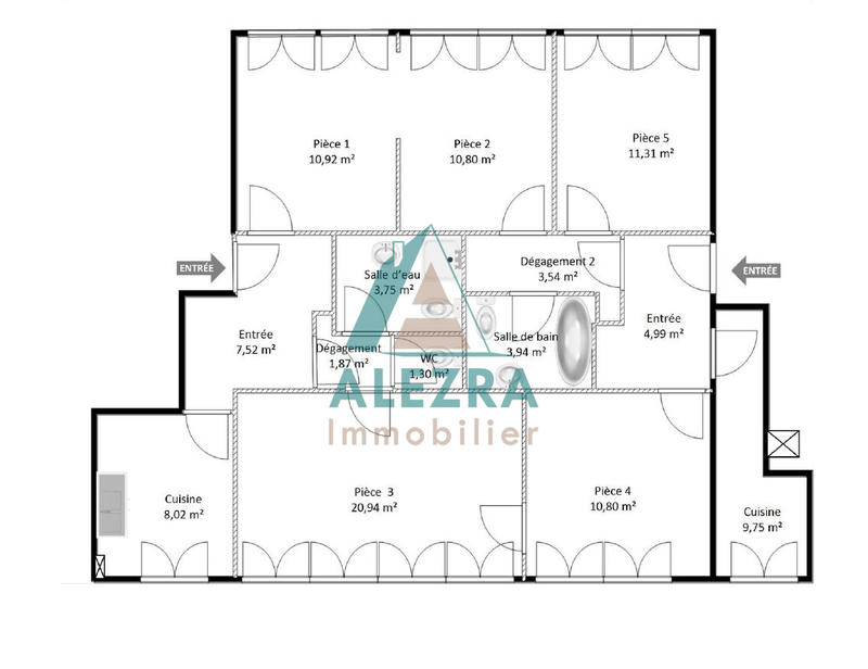 Appartement - 109 m² - 6 pièces