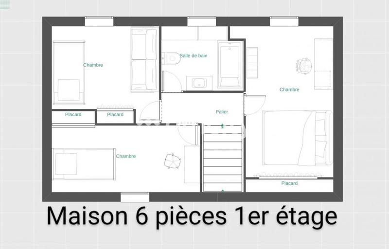Maison - 85 m² - 6 pièces
