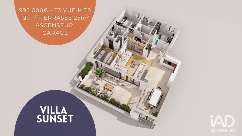 Appartement - 120 m² - 4 pièces