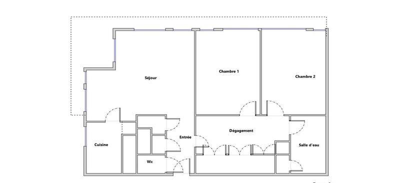 Appartement - 66 m² - 3 pièces