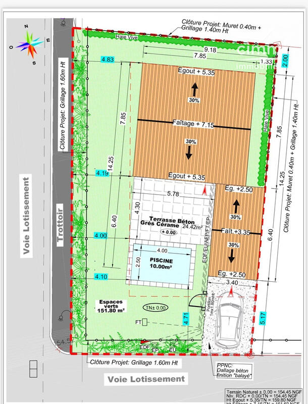 Maison - 93 m² - 4 pièces