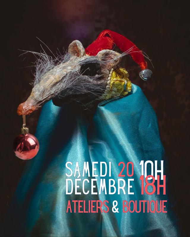 Ateliers Marionnette, Boutique de Noël, boissons chaudes