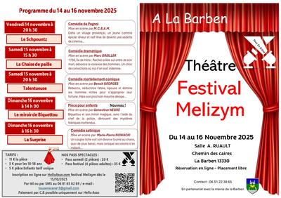 Festival Melizym : festival de théâtre à la Barben