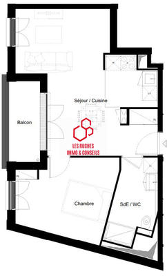 Appartement - 45 m² - 2 pièces