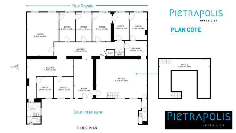 Bureau - 262 m² - 10 pièces
