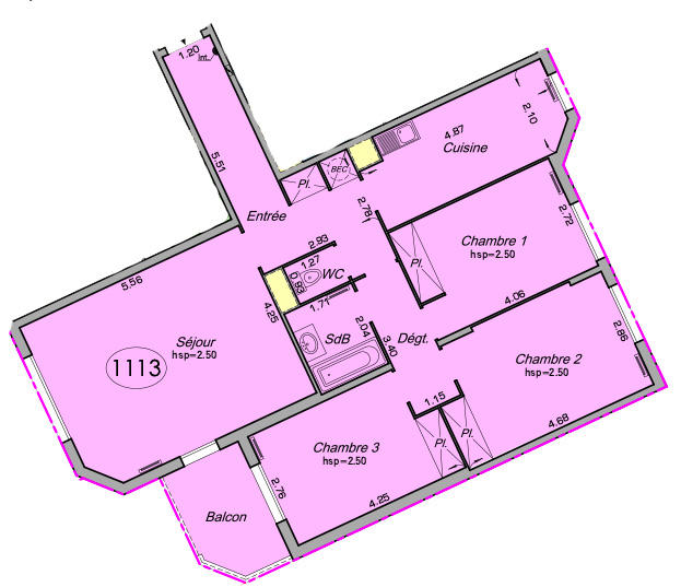 Appartement - 87 m² - 4 pièces