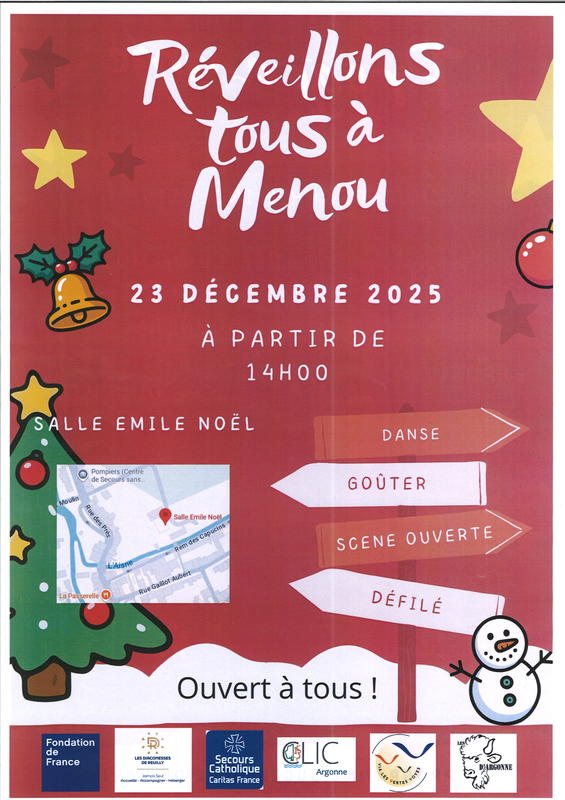 Réveillons tous à Menou : animations, danse, goûter, scène ouverte, défilé