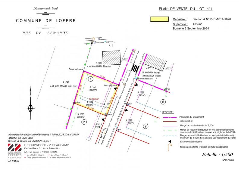 Terrain constructible - 463 m²