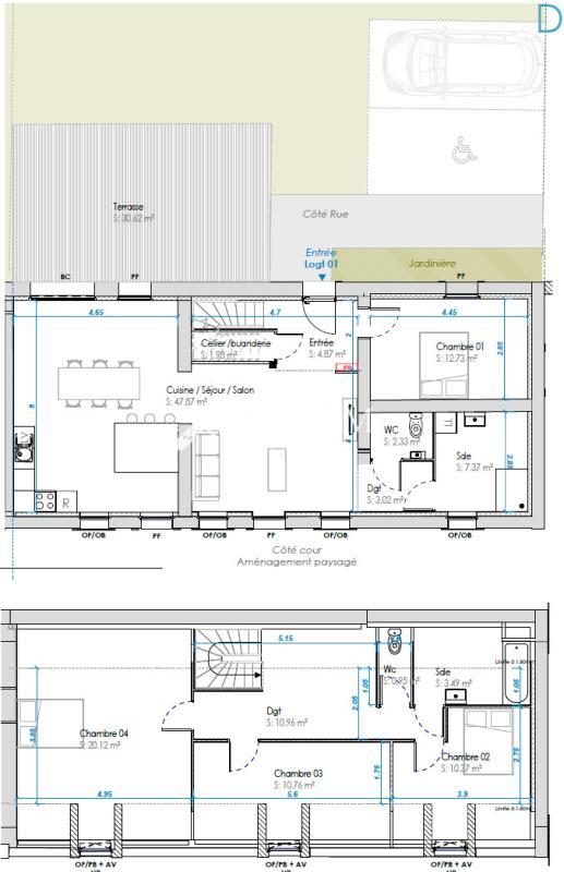 Corps de ferme - 132 m² - 5 pièces