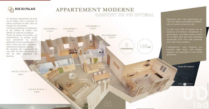 Appartement - 138 m² - 5 pièces