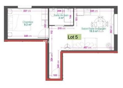 Appartement - 33 m² - 2 pièces