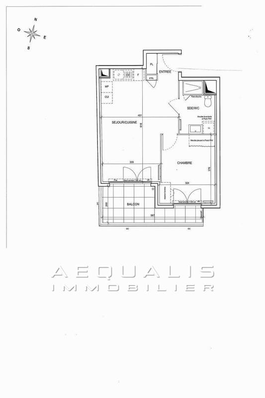 Appartement - 44 m² - 2 pièces