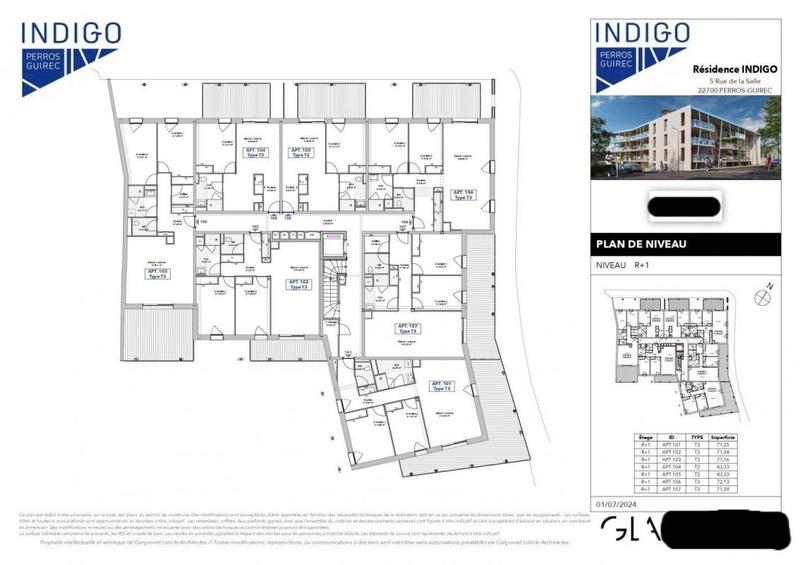 Appartement - 43 m² - 2 pièces