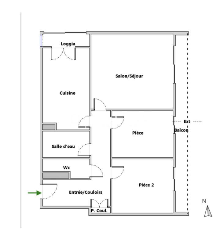 Appartement - 65 m² - 3 pièces
