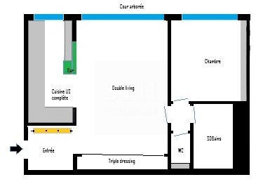 Appartement - 49 m² - 3 pièces