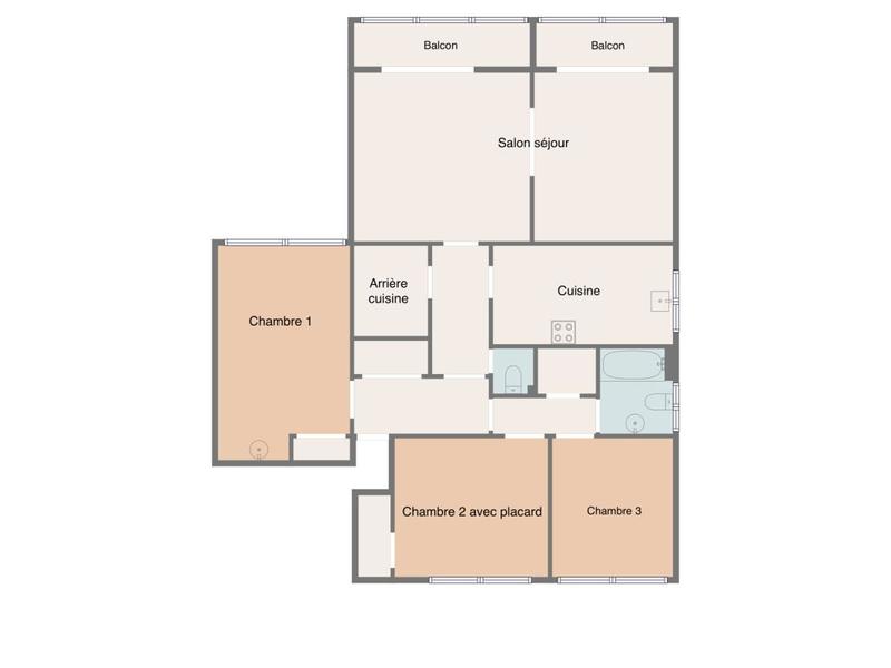 Appartement - 103 m² - 5 pièces