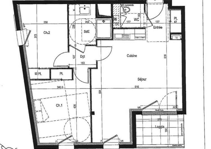 Appartement - 62 m² - 3 pièces