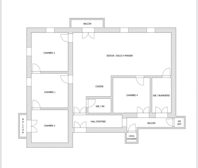 Appartement - 155 m² - 5 pièces