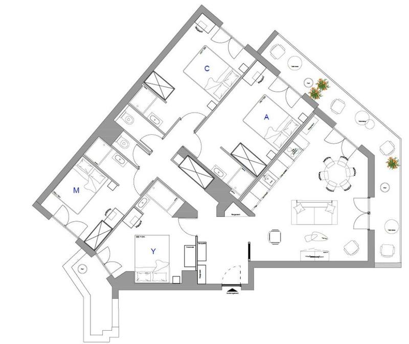 Chambre - 11 m² - 1 pièce