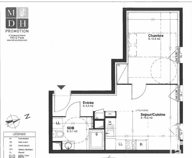 Appartement - 38 m² - 2 pièces