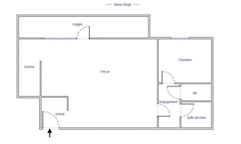 Appartement - 49 m² - 2 pièces