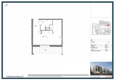 Appartement - 23 m² - 1 pièce
