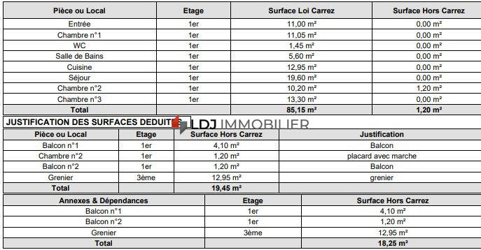 Appartement - 85 m² - 4 pièces