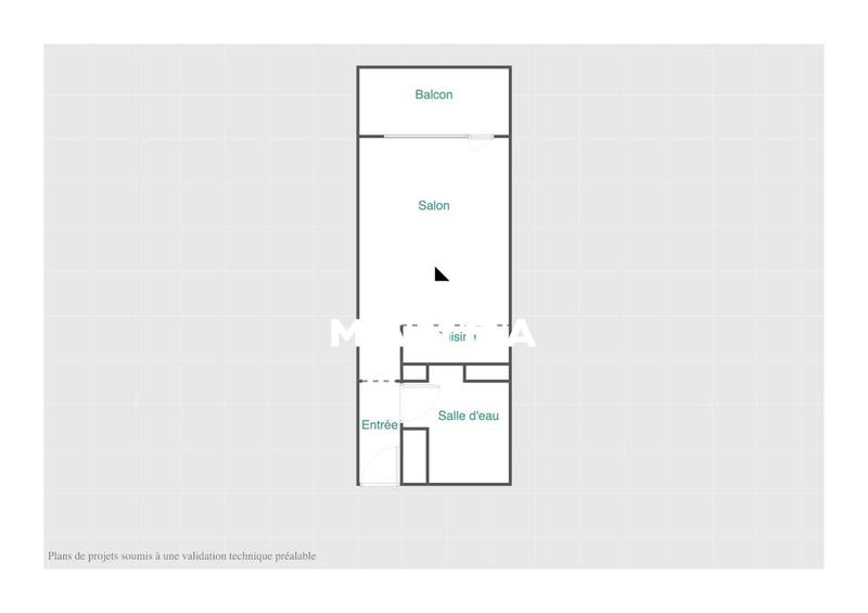 Studio - 23 m² - 1 pièce