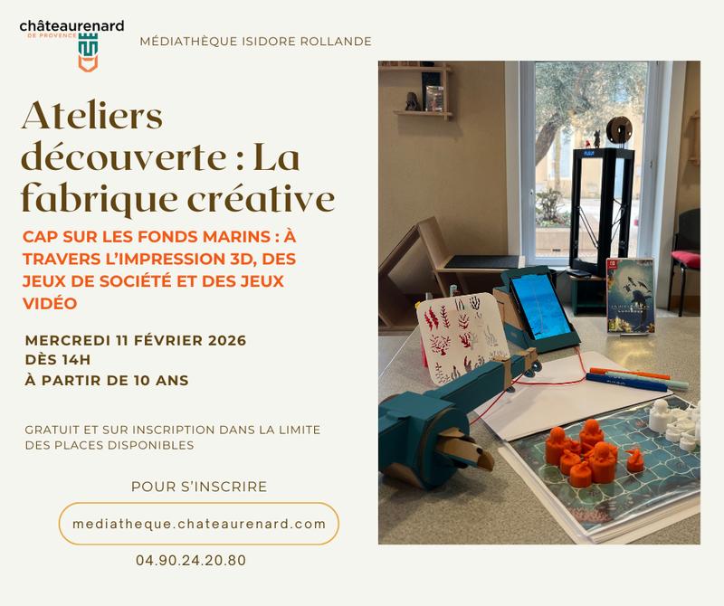 Atelier découverte : la fabrique créative
