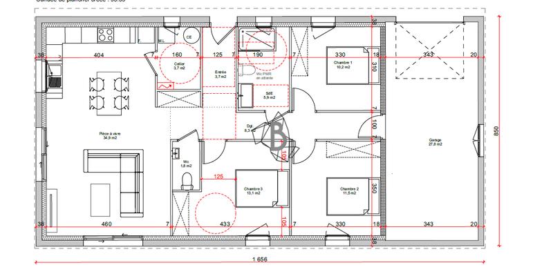Maison - 95 m² - 4 pièces