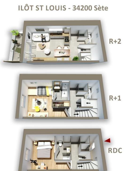 Maison - 72 m² - 3 pièces